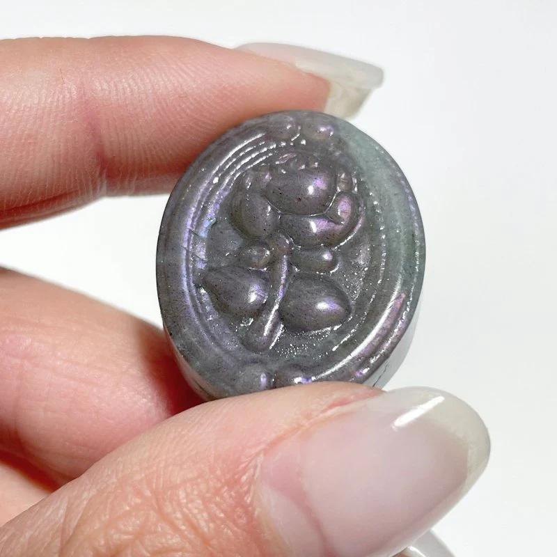 Mini Colorful Flash Labradorite Rose Carving Wholesale - Image 3