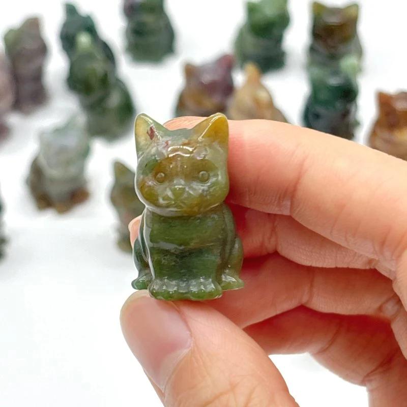 Colorful Moss Agate Mini Cat Wholesale - Image 3