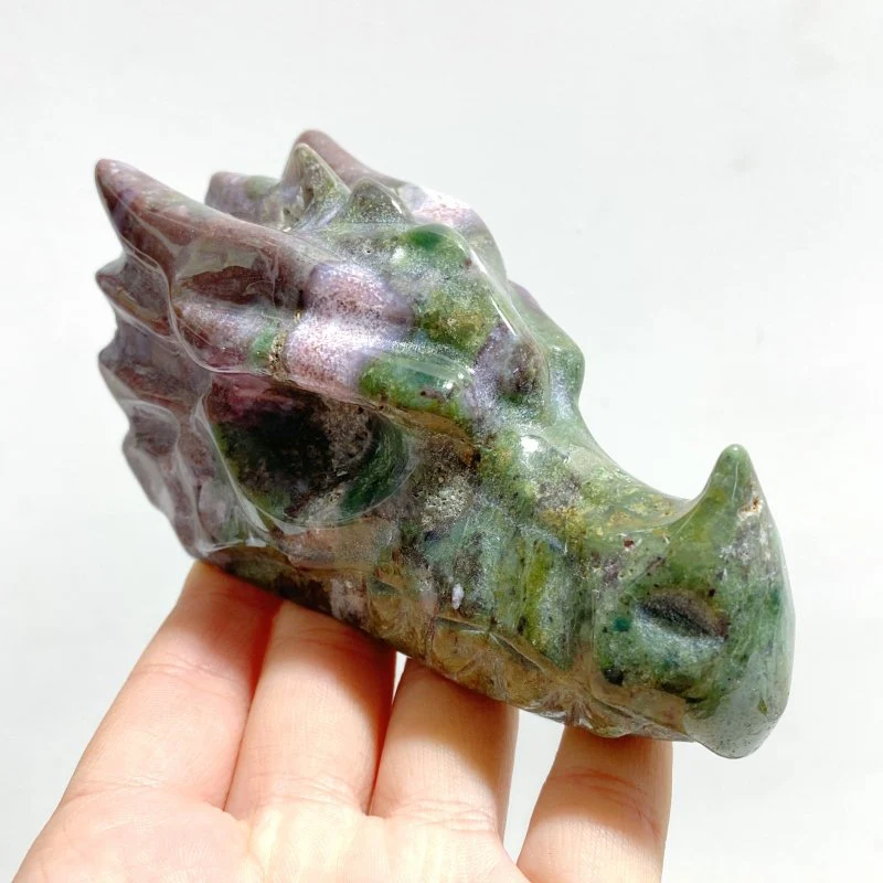 5 Pieces Ocean Jasper Dragon Head Carving - Image 2