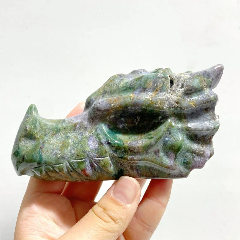 5 Pieces Ocean Jasper Dragon Head Carving - Image 5