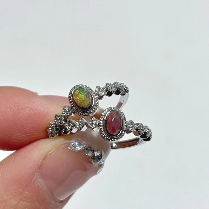 Natural Colorful Opal Crystal Ring Wholesale