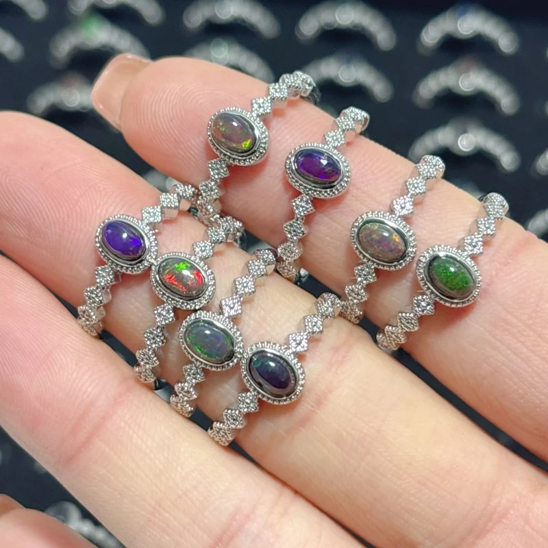 Natural Colorful Opal Crystal Ring Wholesale - Image 2