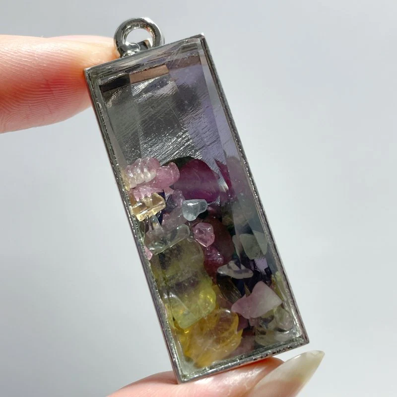Colorful Tourmaline Gravel Chips Car Pendant Wholesale