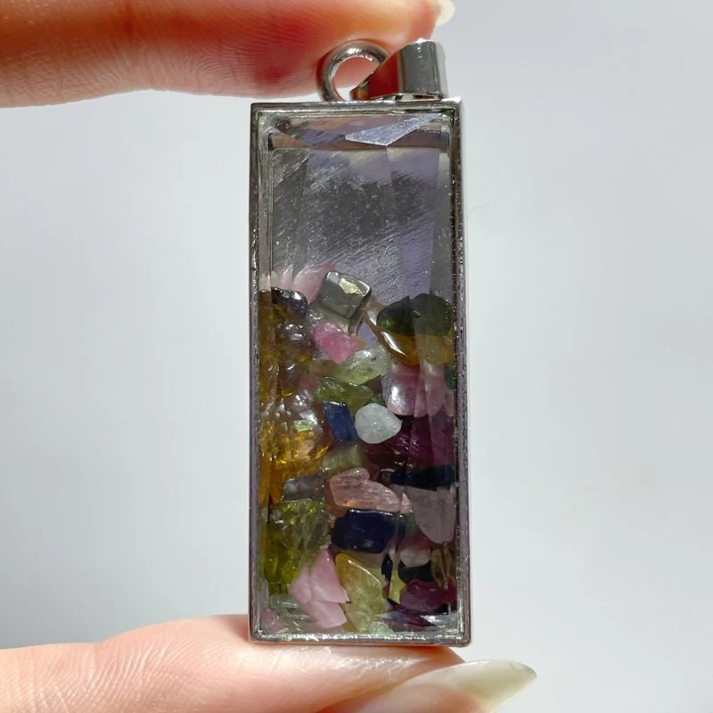 Colorful Tourmaline Gravel Chips Car Pendant Wholesale - Image 3