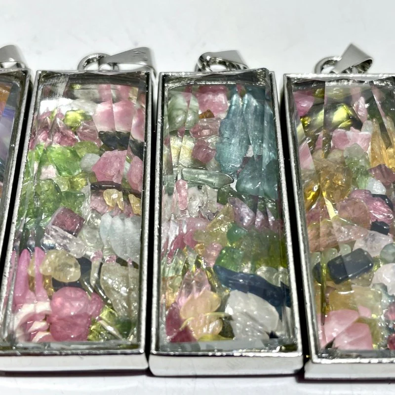 Colorful Tourmaline Gravel Chips Car Pendant Wholesale - Image 4
