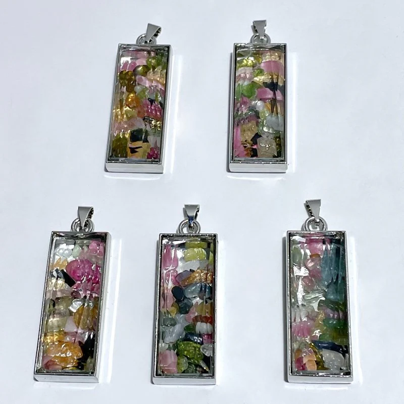 Colorful Tourmaline Gravel Chips Car Pendant Wholesale - Image 5