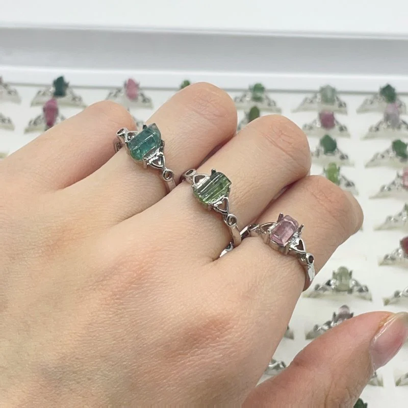Colorful Tourmaline Ring Closeout(defective)