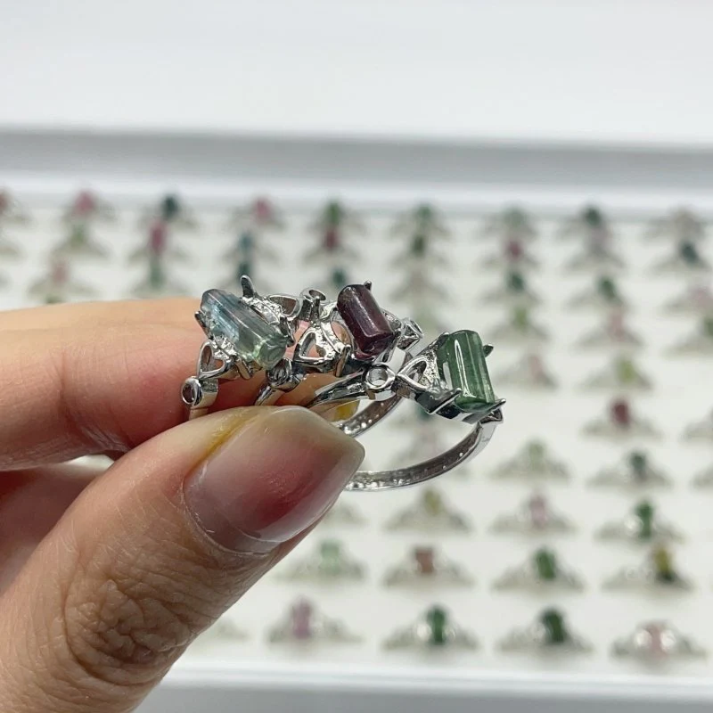 Colorful Tourmaline Ring Closeout(defective) - Image 6