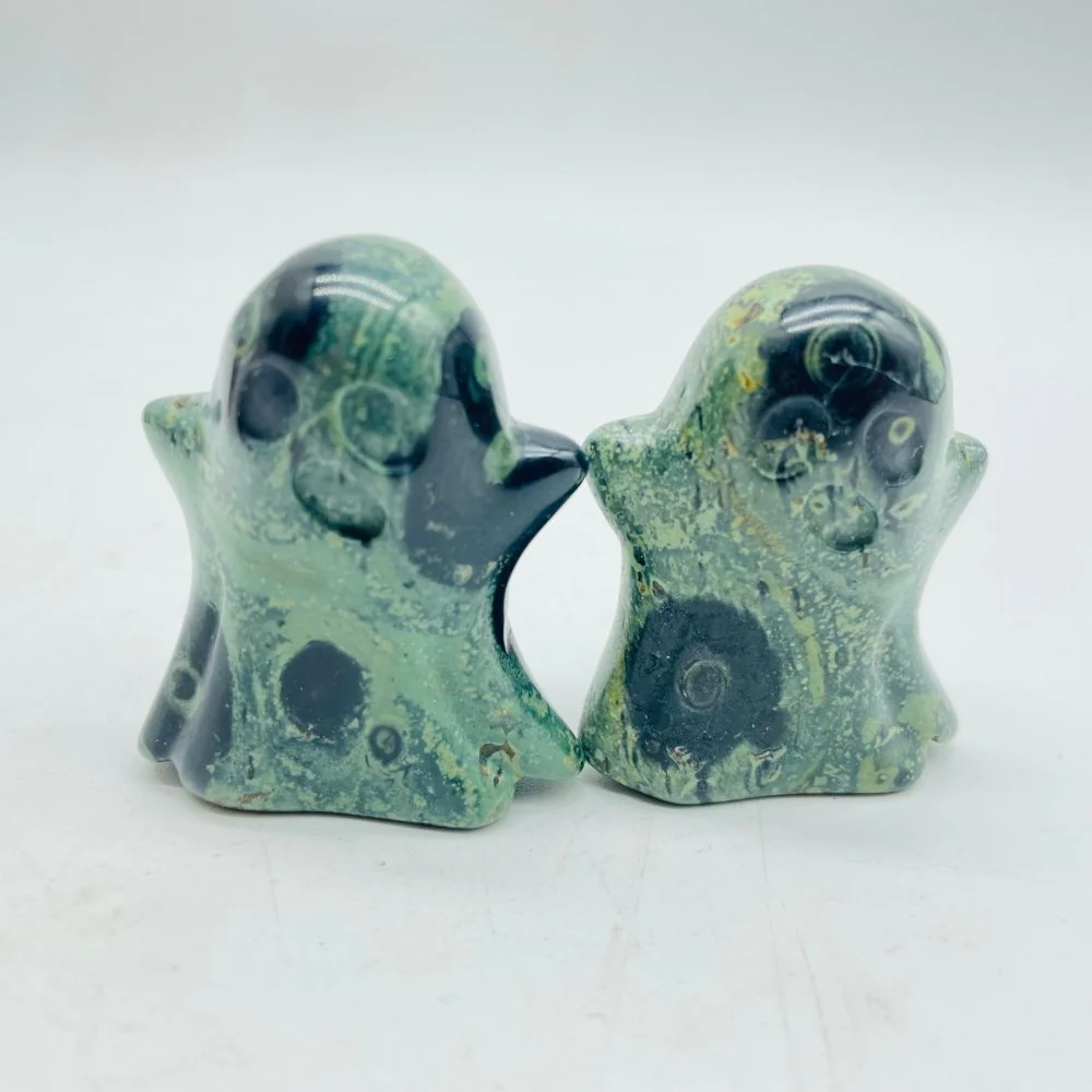 5Types Ghost Crazy Agate & Moss Agate Halloween Carving Wholesale - Image 7