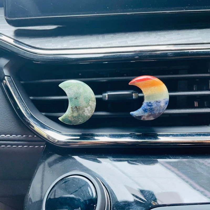 Crystal Car Air Vent Clips Moon 7 Chakra Stone Car Accessories - Image 8