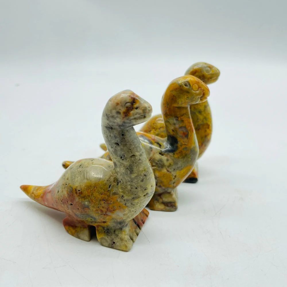 5 Types Dinosaur Chevron Amethyst & Moss Agate Carving Animals Wholesale - Image 7