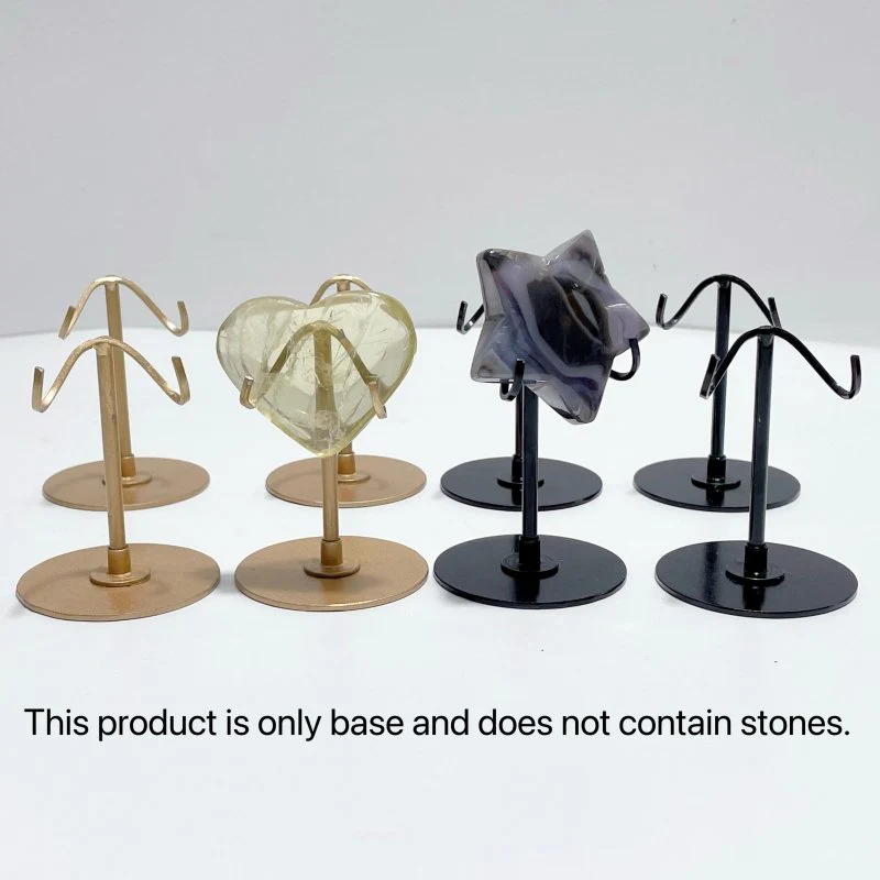 Crystal Heart Palm Stone Small Holder Stand Base Wholesale