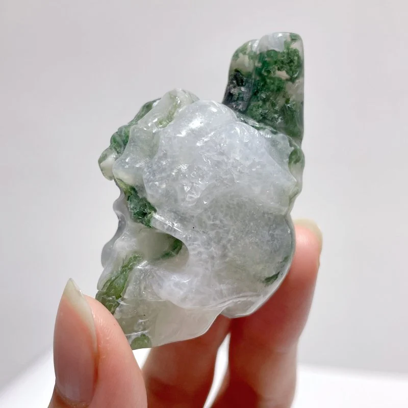 9 Types Crystal Skull With Hand Carving Wholesale Pink Opal Obsidian - Image 13