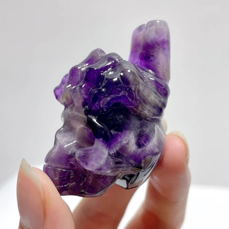 9 Types Crystal Skull With Hand Carving Wholesale Pink Opal Obsidian - Image 15