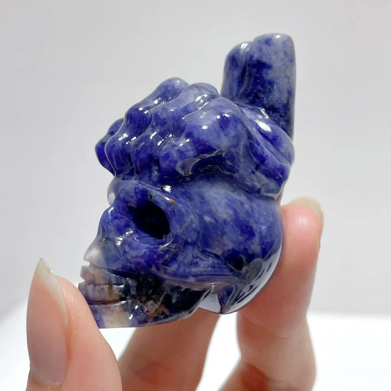 9 Types Crystal Skull With Hand Carving Wholesale Pink Opal Obsidian - Image 18