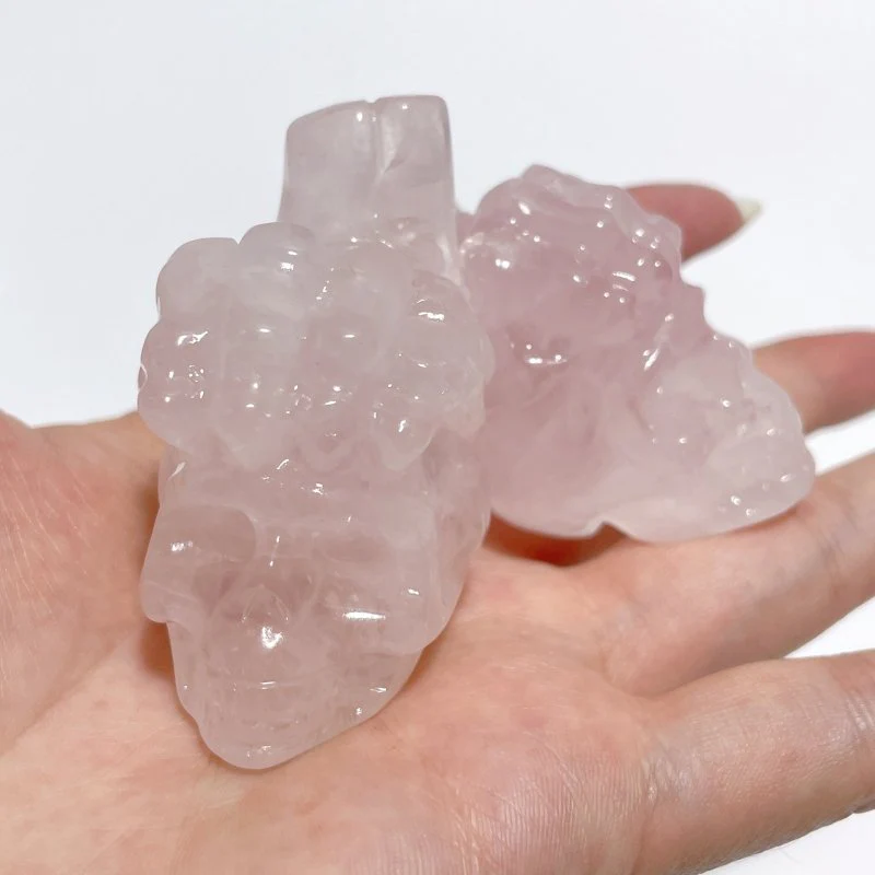 9 Types Crystal Skull With Hand Carving Wholesale Pink Opal Obsidian - Image 7