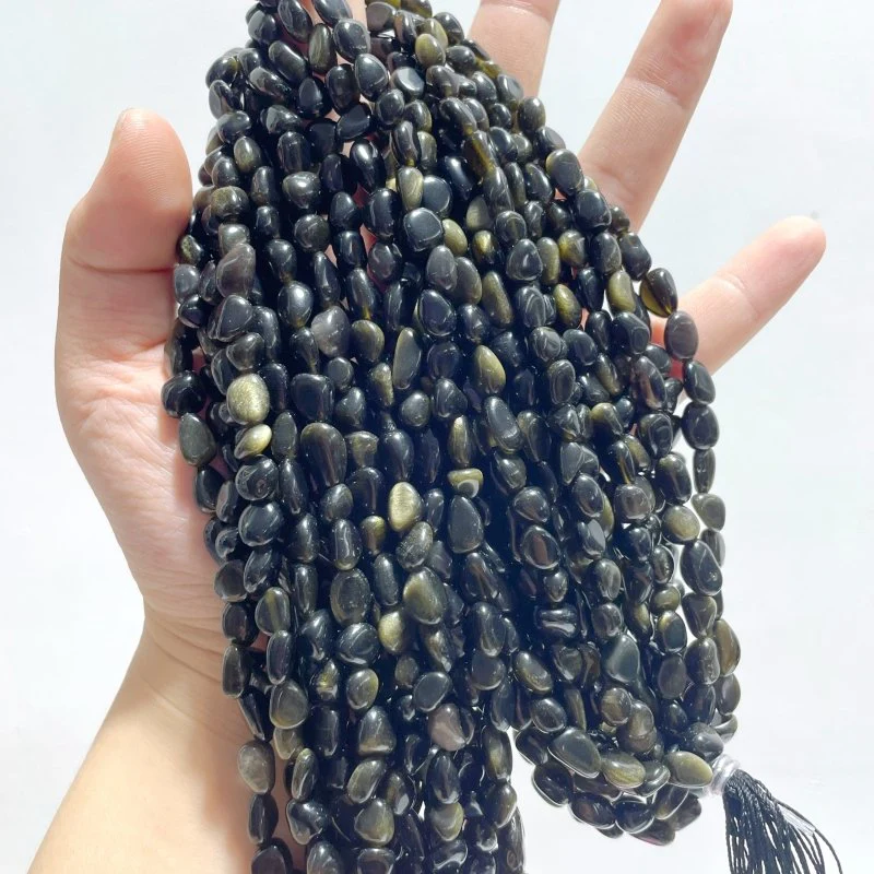 Crystal Stone Free Form DIY Bracelet Sunstone Gold Sheen Obsidian Prehnite - Image 6