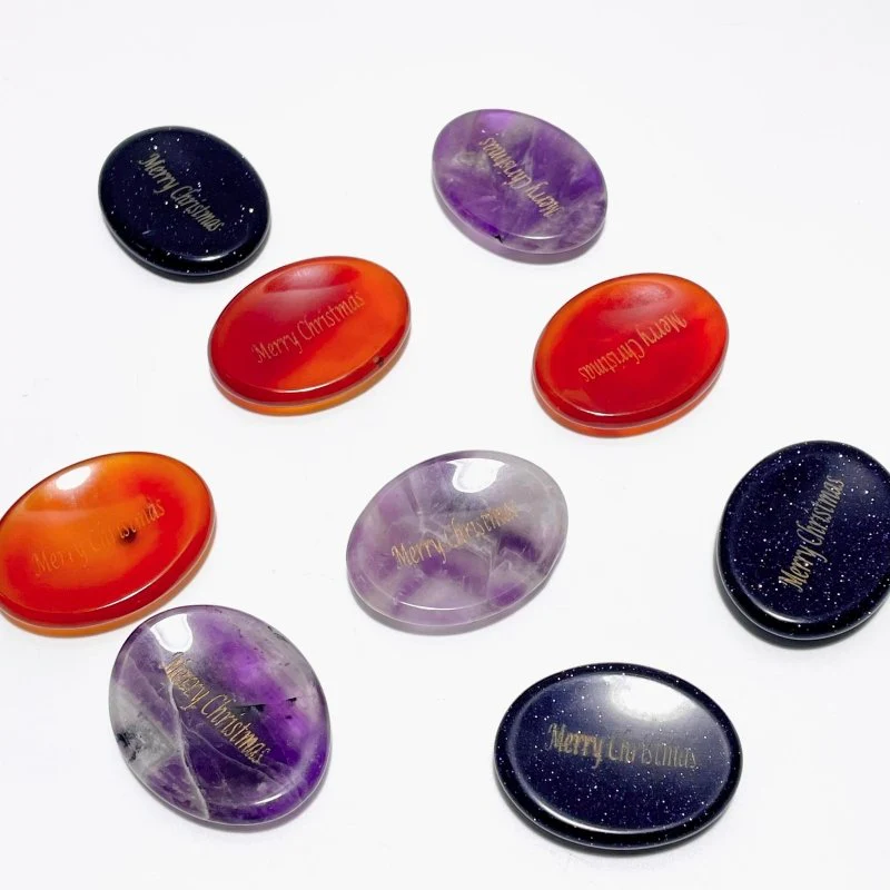 Gold Foil Lettering For Christmas Gift Worry Stone Wholesale - Image 3
