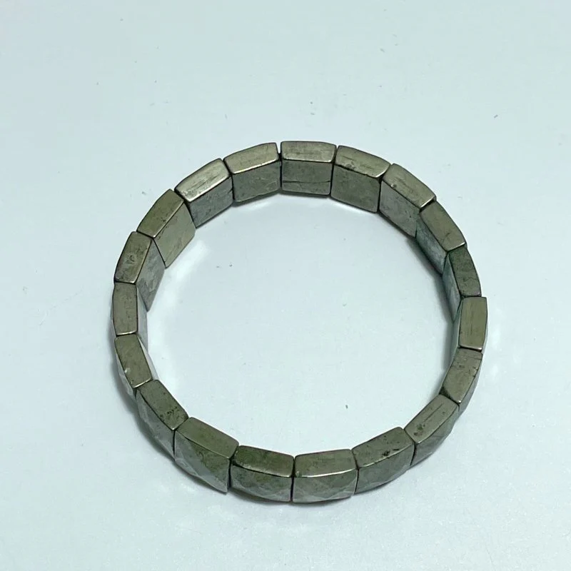 Cut Faceted Pyrite Bracelet Square Shape Wholesale - Image 4