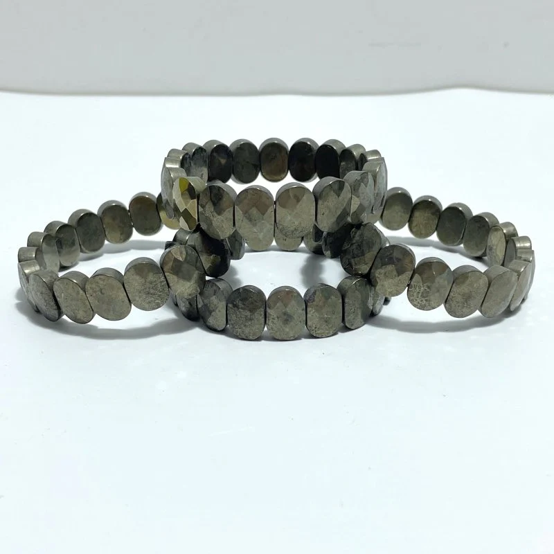 Cut Faceted Pyrite Bracelet Wholesale - Image 3