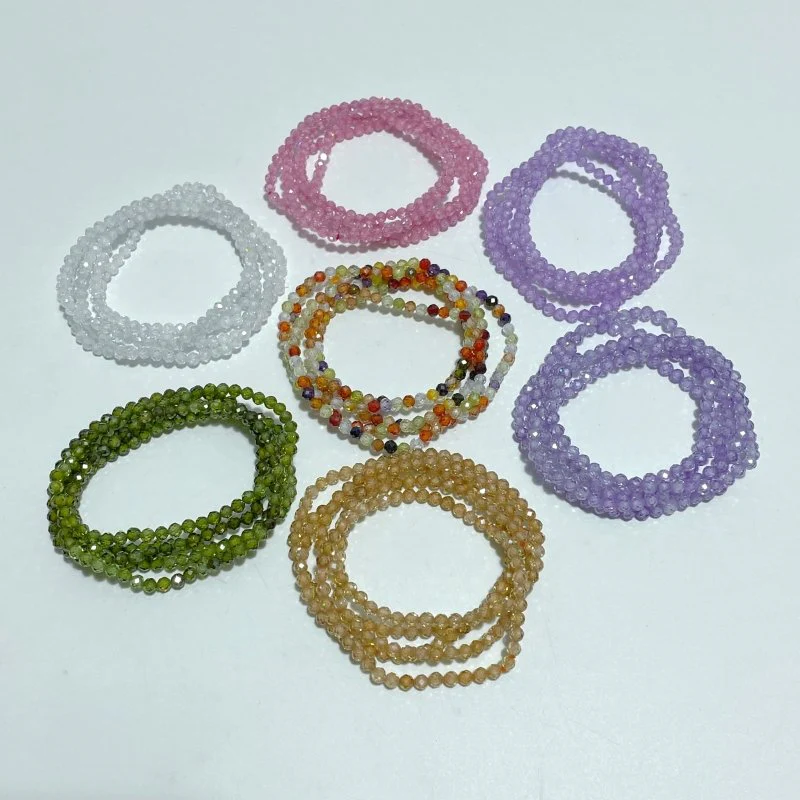 4MM Cut Faceted Cubic Zirconia Bracelet Wholesale