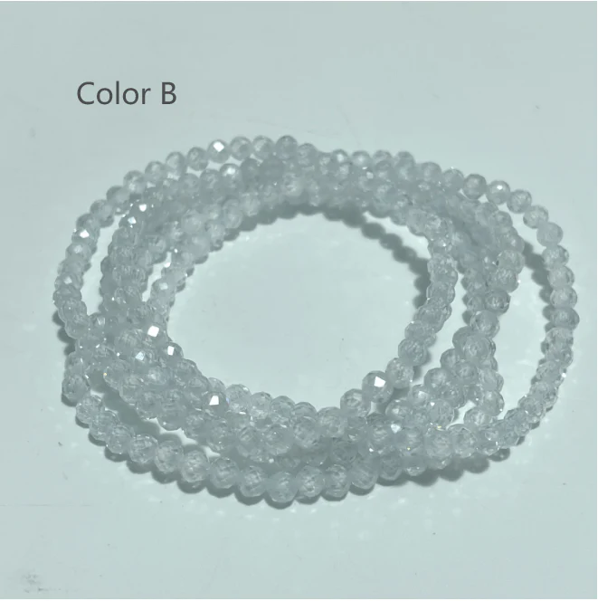 4MM Cut Faceted Cubic Zirconia Bracelet Wholesale - Image 3