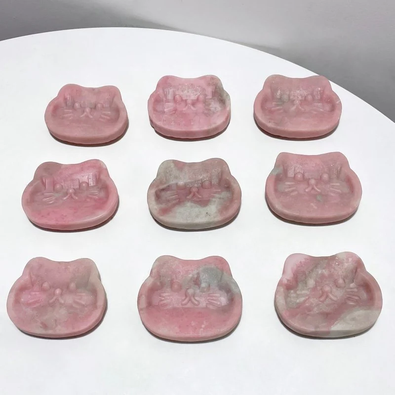 Cute Pink Opal Cat Bowl Wholesale