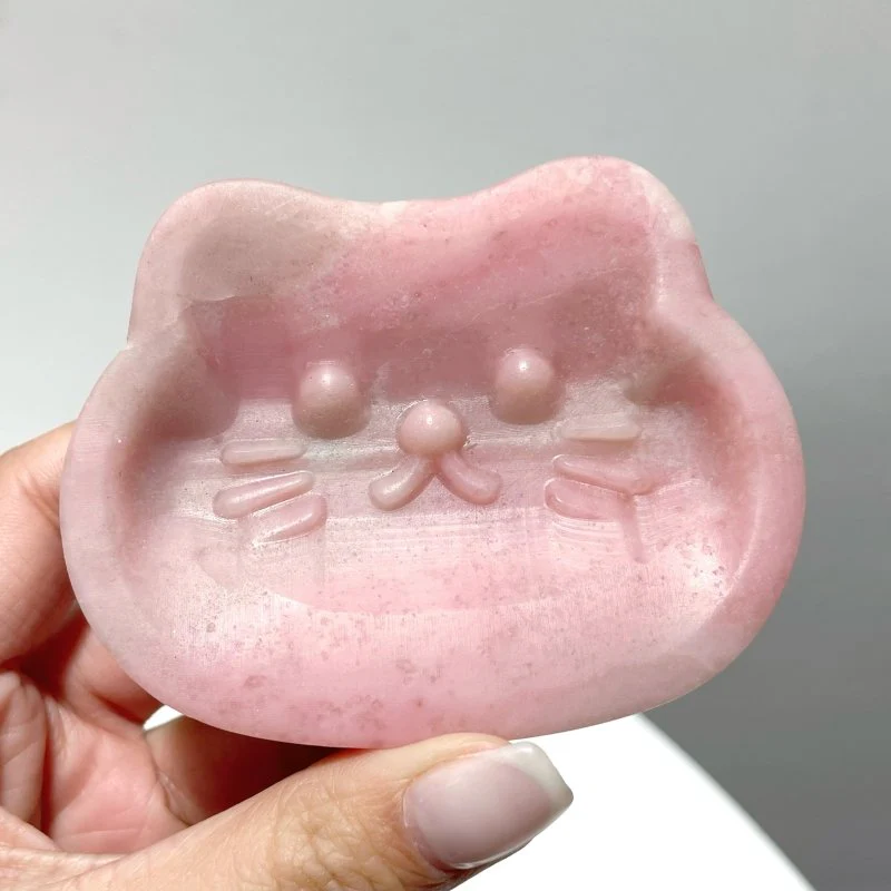 Cute Pink Opal Cat Bowl Wholesale - Image 2