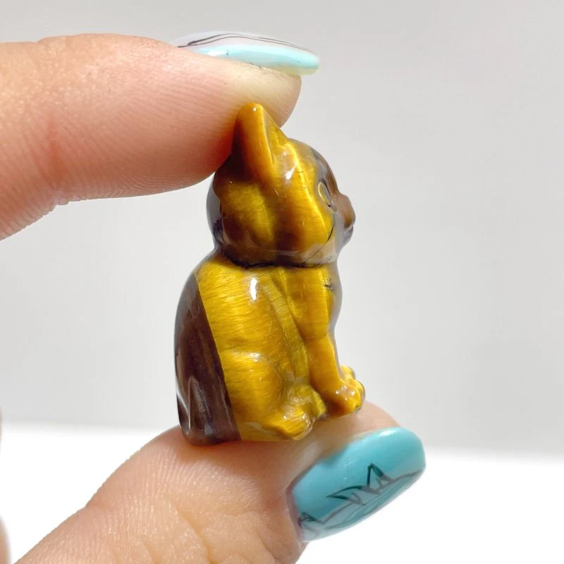Cute Tiger Eye Cat Crystal Carving Wholesale - Image 7