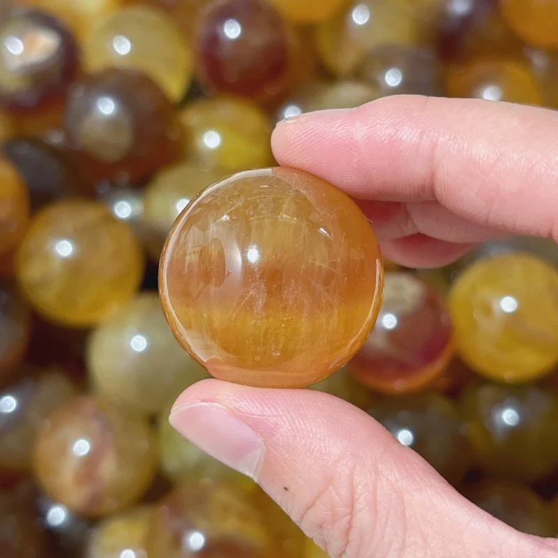 Cute Small Yellow Fluorite Spheres Wholesale - Image 3