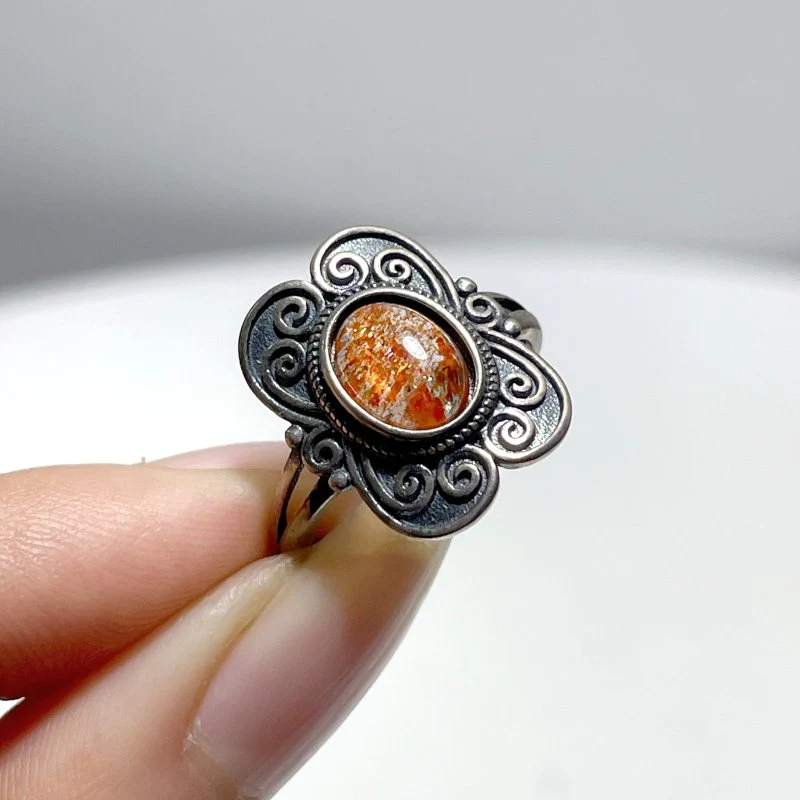#D12 Silver Rings Wholesale Citrine Sunstone Garnet Topaz Amethyst Black Tourmaline Rutile Moonstone - Image 7