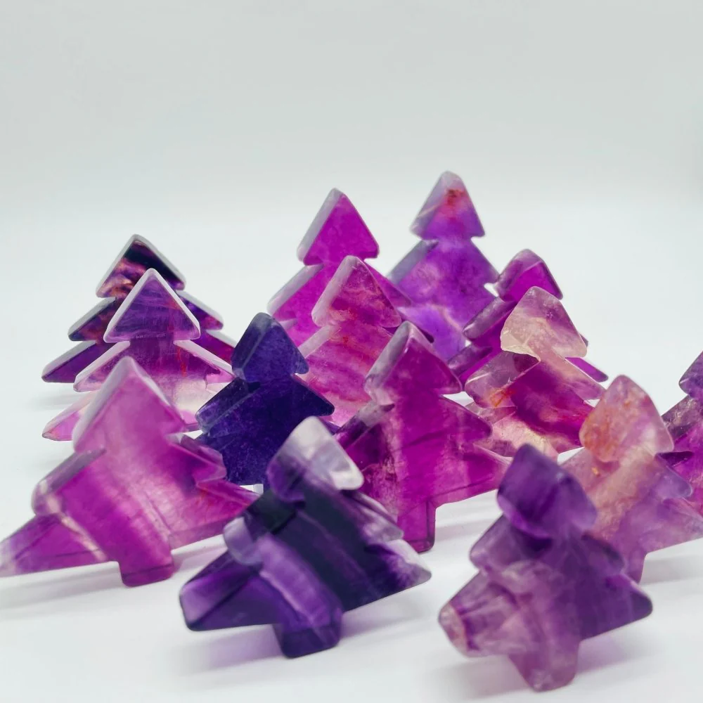 Dark Purple Fluorite Pine Tree Christmas Tree Wholesale - Image 2