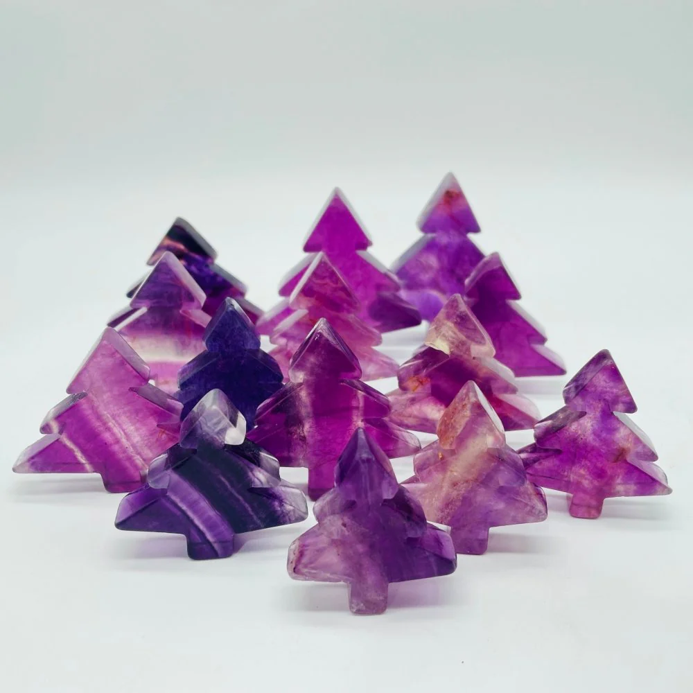 Dark Purple Fluorite Pine Tree Christmas Tree Wholesale - Image 3