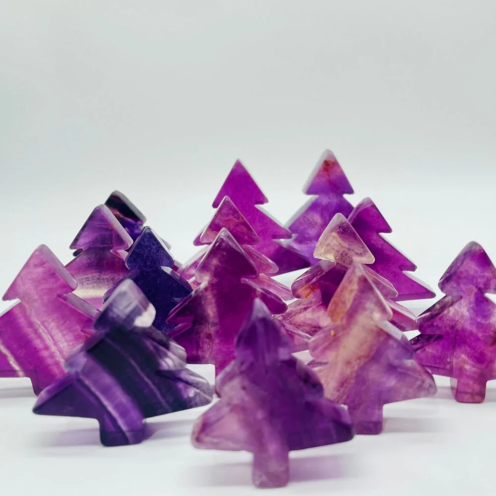 Dark Purple Fluorite Pine Tree Christmas Tree Wholesale - Image 4