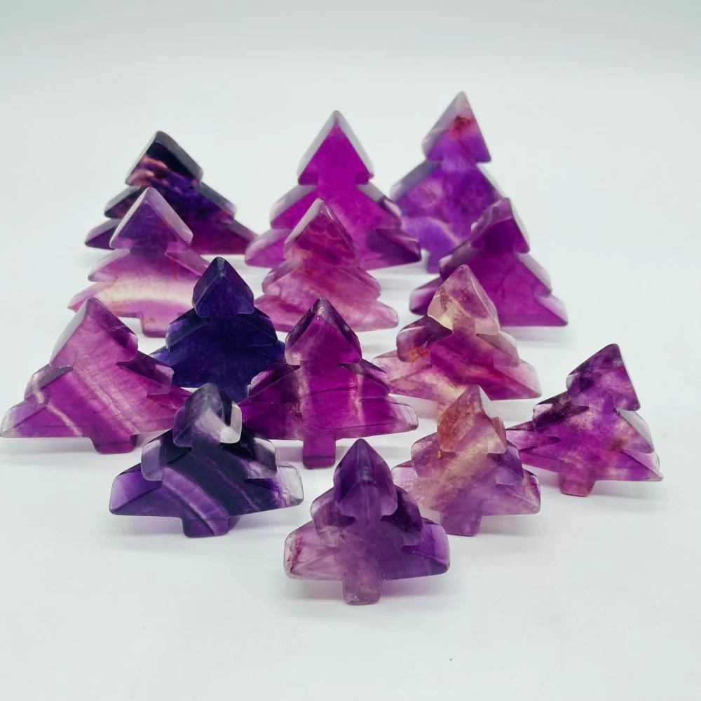 Dark Purple Fluorite Pine Tree Christmas Tree Wholesale - Image 5