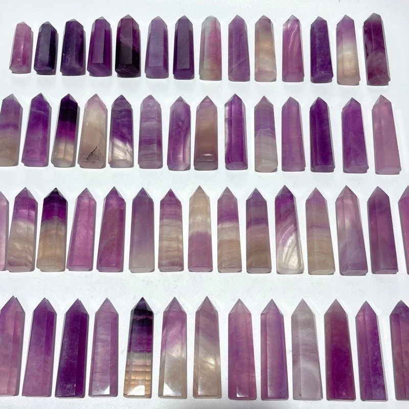 58 Pieces Purple Fluorite Points - Image 2