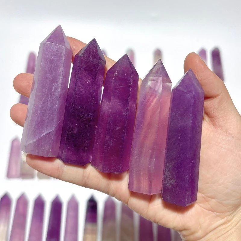 58 Pieces Purple Fluorite Points - Image 3