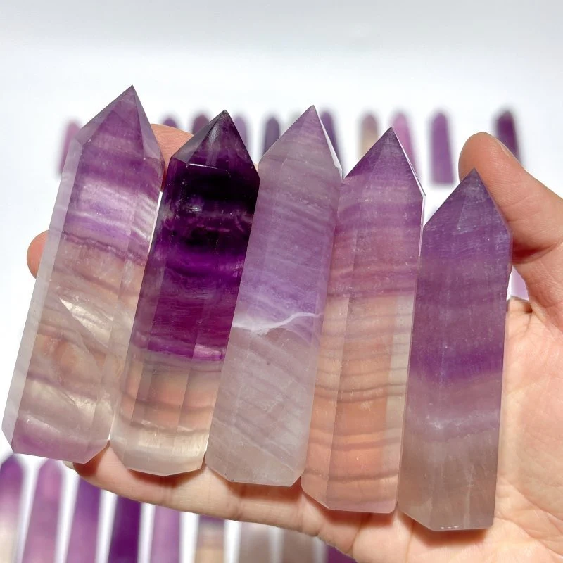 58 Pieces Purple Fluorite Points - Image 4