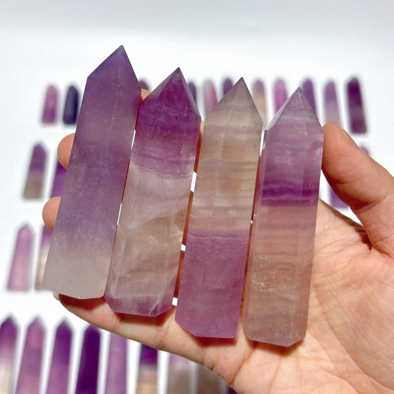 58 Pieces Purple Fluorite Points - Image 5