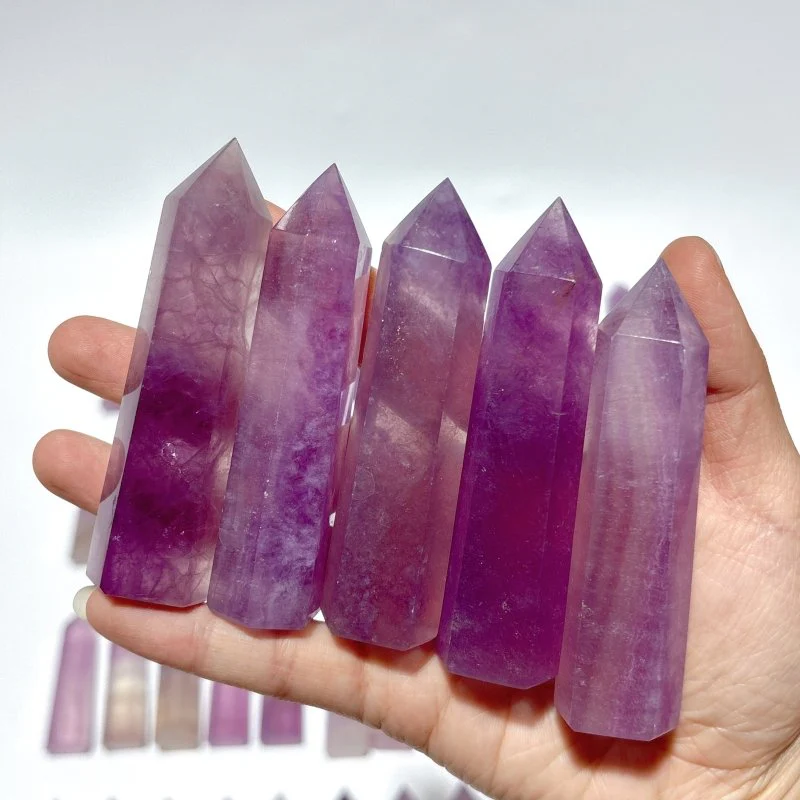 58 Pieces Purple Fluorite Points - Image 6