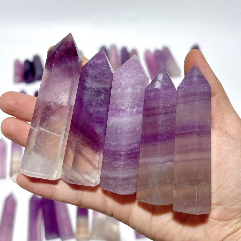 58 Pieces Purple Fluorite Points - Image 7