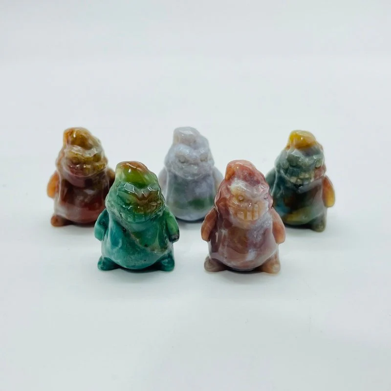 Demon Person Boo Carving Wholesale Ocean Jasper Green Aventurine - Image 2