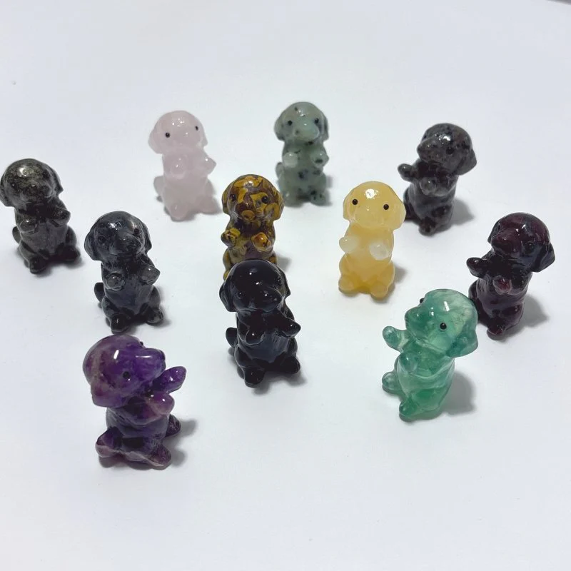 11 Types Dog Carving Wholesale Obsidian Pyrite Yooperlite - Image 4
