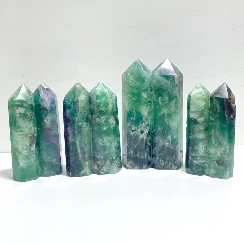 4 Pieces Double Point Feather Fluorite - Image 4