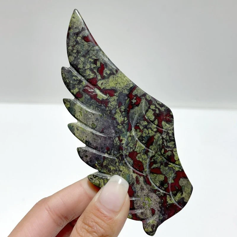 4 Pairs Dragon Blood Small Pegasus Wing Carving With Stand - Image 7