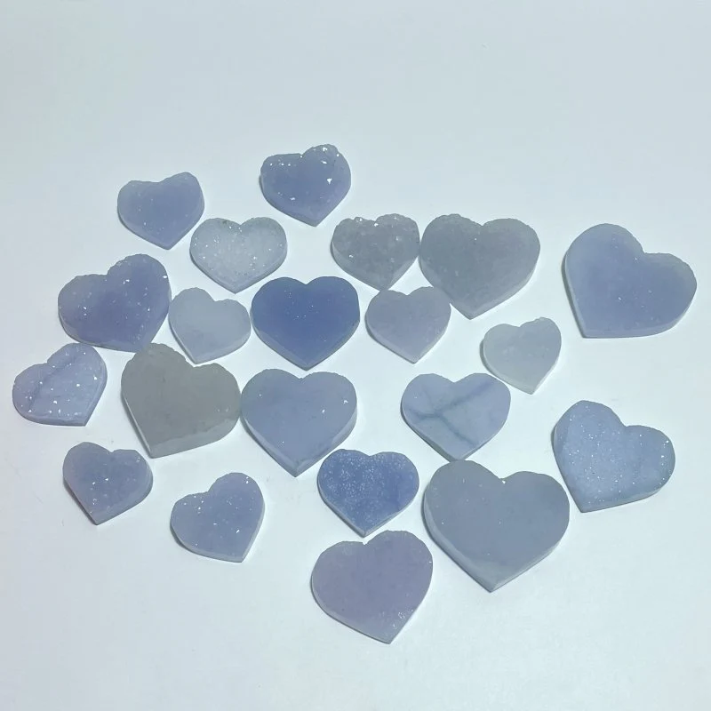 Druzy Blue Chalcedony Heart Wholesale - Image 2