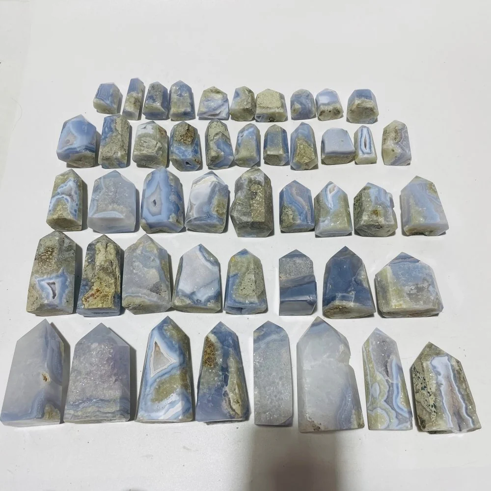 46 Pieces Druzy Blue Chalcedony Points - Image 4