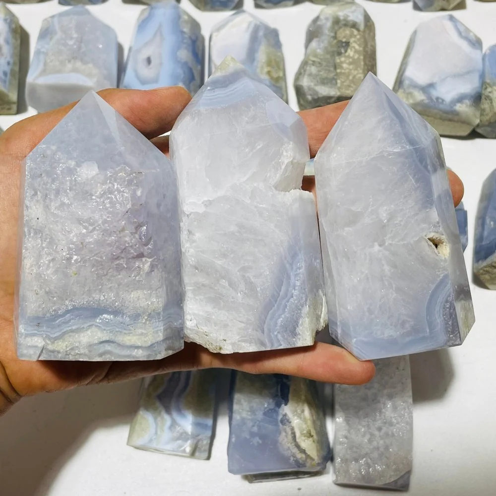 46 Pieces Druzy Blue Chalcedony Points - Image 7