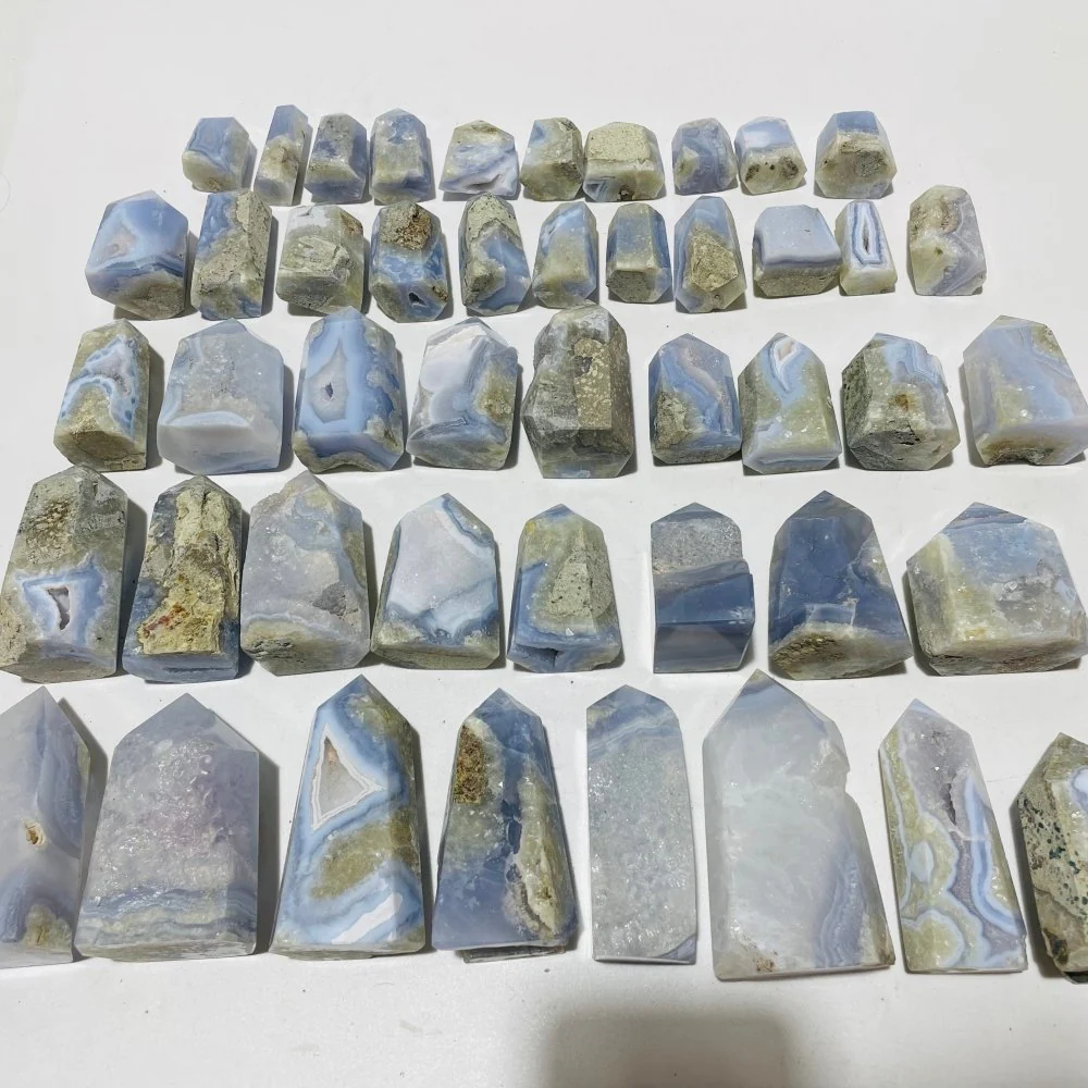 46 Pieces Druzy Blue Chalcedony Points - Image 8