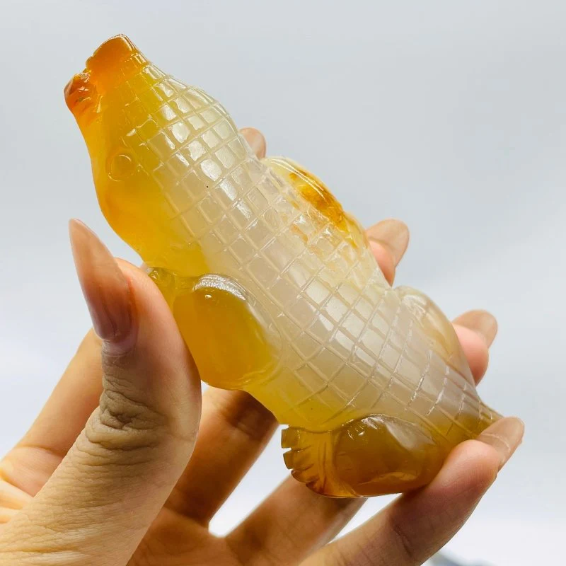 21 Pieces Druzy Geode Agate Crocodile Carving(defective) - Image 5